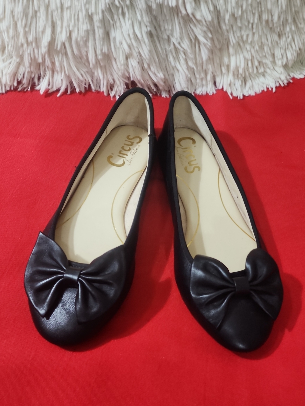 Circus by Sam Edelman Black Bow Slip-On Flats